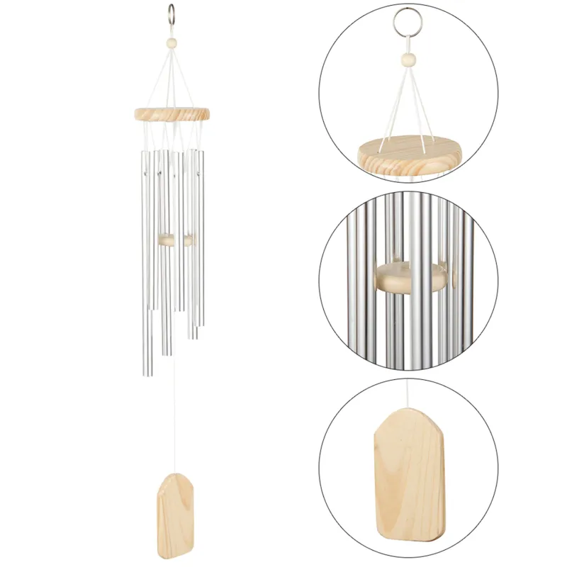 Large Copper Money Wind Chime Pendant - Metal Pipe Wind Chime with Bells and Tubes - Outdoor Yard Garden Home Decoration - Unique Memorial Wind Chimes