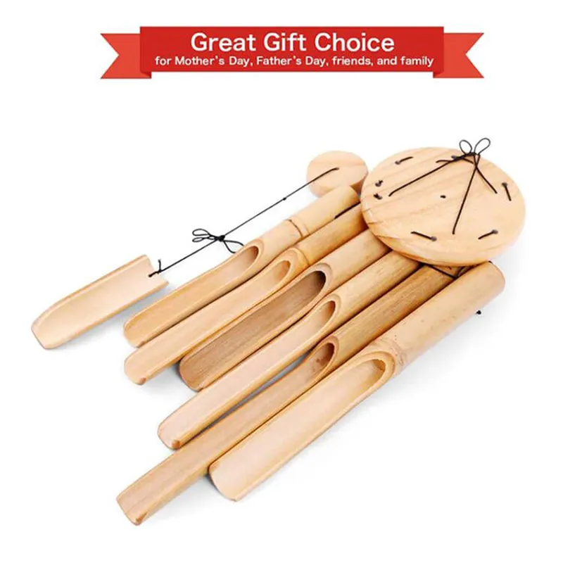 Bamboo Memorial Wind Chimes - 6 Tubes with Natural Relaxing Soothing Sound - Hand-Carved Outdoor Chimes for Garden, Patio, and Home Decor