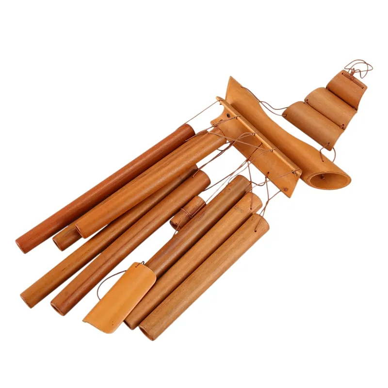 Handmade Natural Ring Memorial Wind Chimes - Bamboo Wind Chime for Home Decor, Hanging Ornament, Outdoor Yard Wind Bell