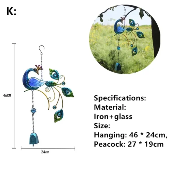 Large Copper Money Wind Chime Pendant - Metal Pipe Wind Chime with Bells and Tubes - Outdoor Yard Garden Home Decoration - Unique Memorial Wind Chimes - Image 24