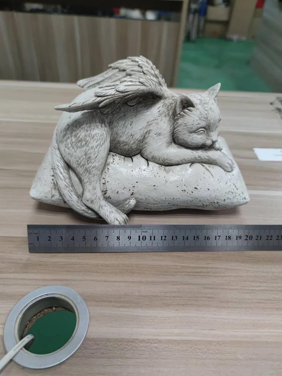 Resin Angel Dog Statue - Modern Style Figurine for Home Table Desk Decor - Contemporary Resin Sculpture