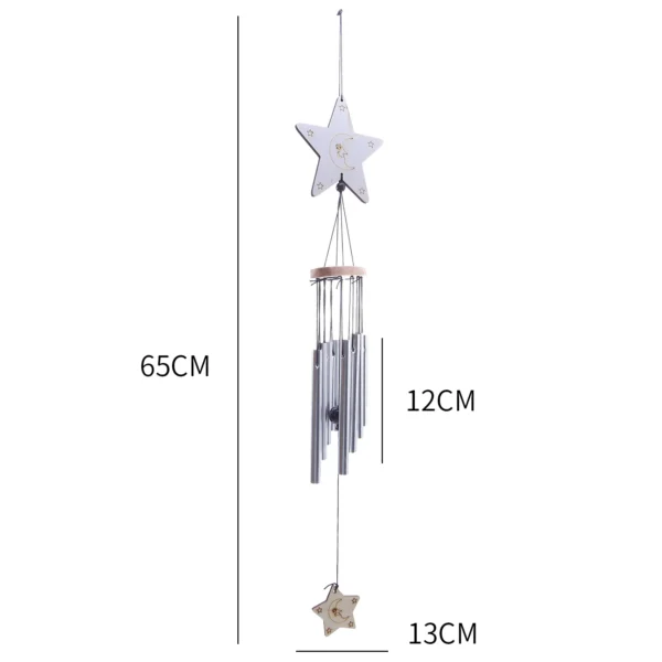 Large Copper Money Wind Chime Pendant - Metal Pipe Wind Chime with Bells and Tubes - Outdoor Yard Garden Home Decoration - Unique Memorial Wind Chimes - Image 22