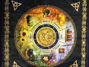 Ceremony Astrology Tablecloth - Soft Altar Cloth for Wicca, Tarot, Divination - Sabbats Board Game Cards Accessories