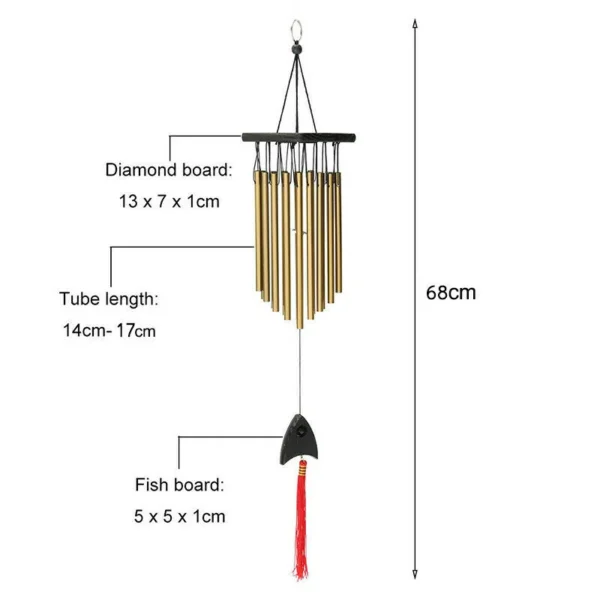 Large Bells Wind Chimes - Creative 16 Tubes Memorial Windchime for Home and Garden Outdoor Decoration - Image 4